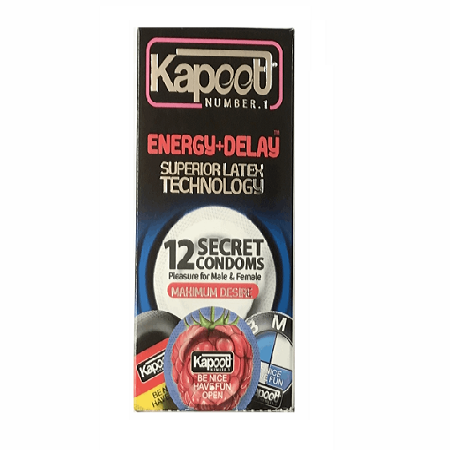 کاندوم تاخیری انرژی زا کاپوت بسته 12 عددی